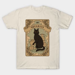 Aquarius- Cats Astrology T-Shirt